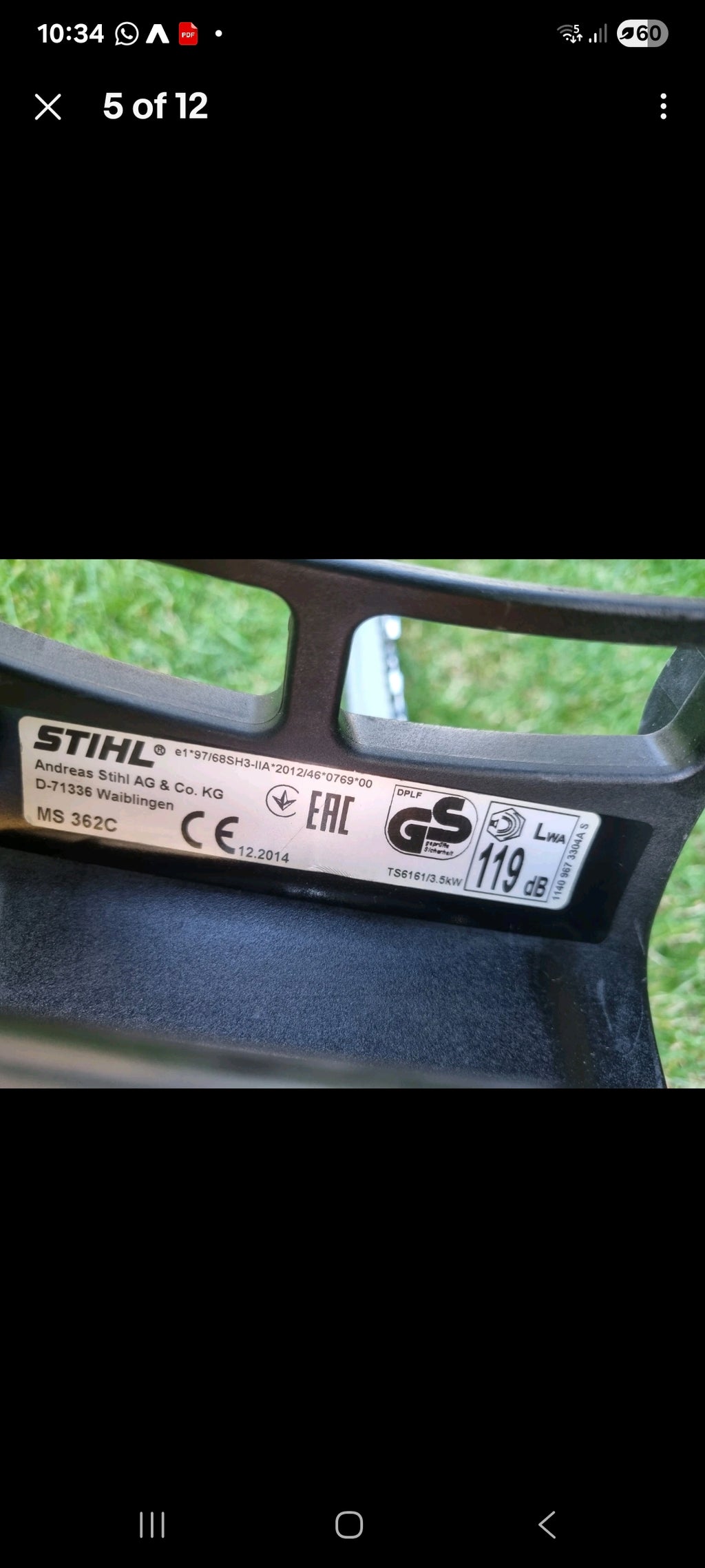 STIHL MS362C Professional, Powerful 59cc 3.4kw 18" MS 361/ 391 /441 Petrol