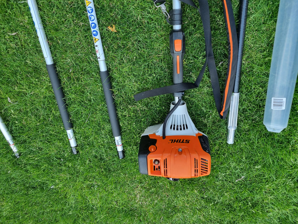 Stihl KM 111R professional combi set. strimmer, long reach hedge cutter pole saw