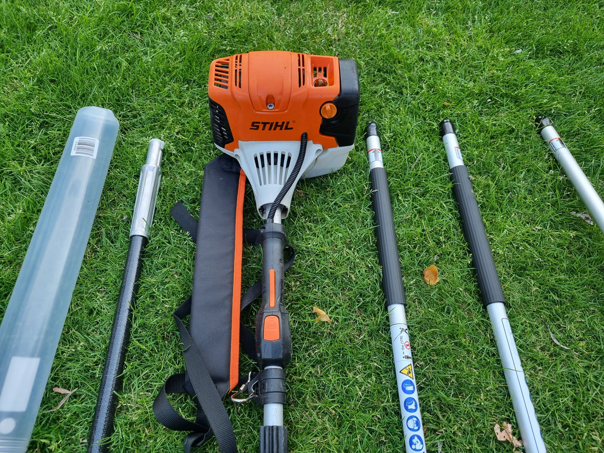 USED Stihl KM 131R professional combi set. strimmer, long reach hedge cutter pole saw