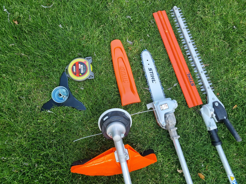 Stihl KM 111R professional combi set. strimmer, long reach hedge cutter pole saw