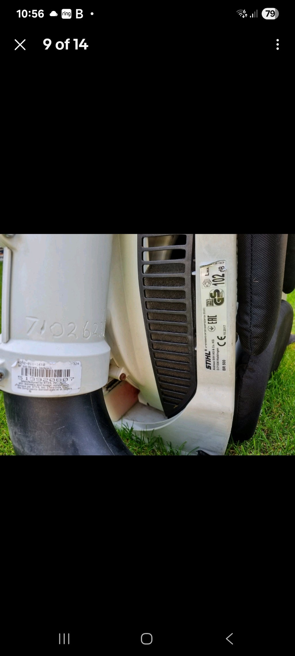 Stihl km94 Kombi set strimmer, pole saw, hedge cutter. Stihl ms291 chainsaw 16' bar. Stihl BR500 blowers