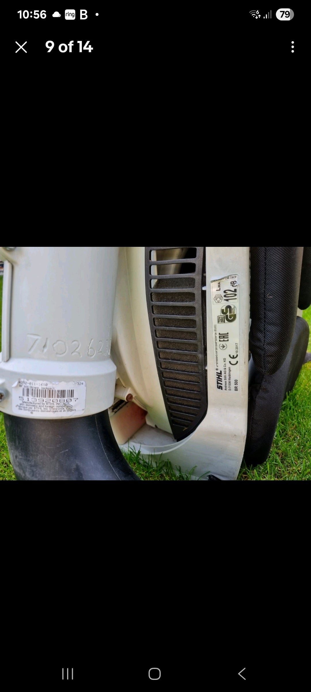 Stihl km94 Kombi set strimmer, pole saw, hedge cutter. Stihl ms291 chainsaw 16' bar. Stihl BR500 blowers