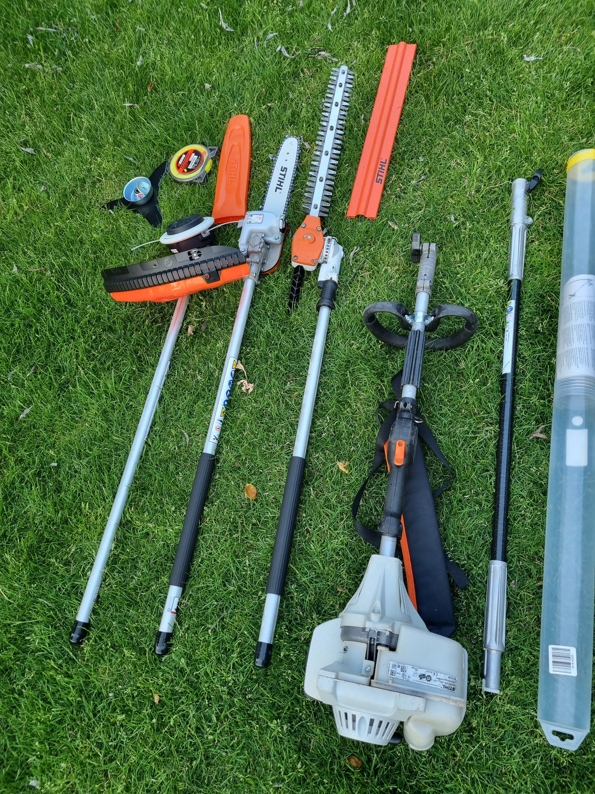 USED Stihl KM 131R professional combi set. strimmer, long reach hedge cutter pole saw