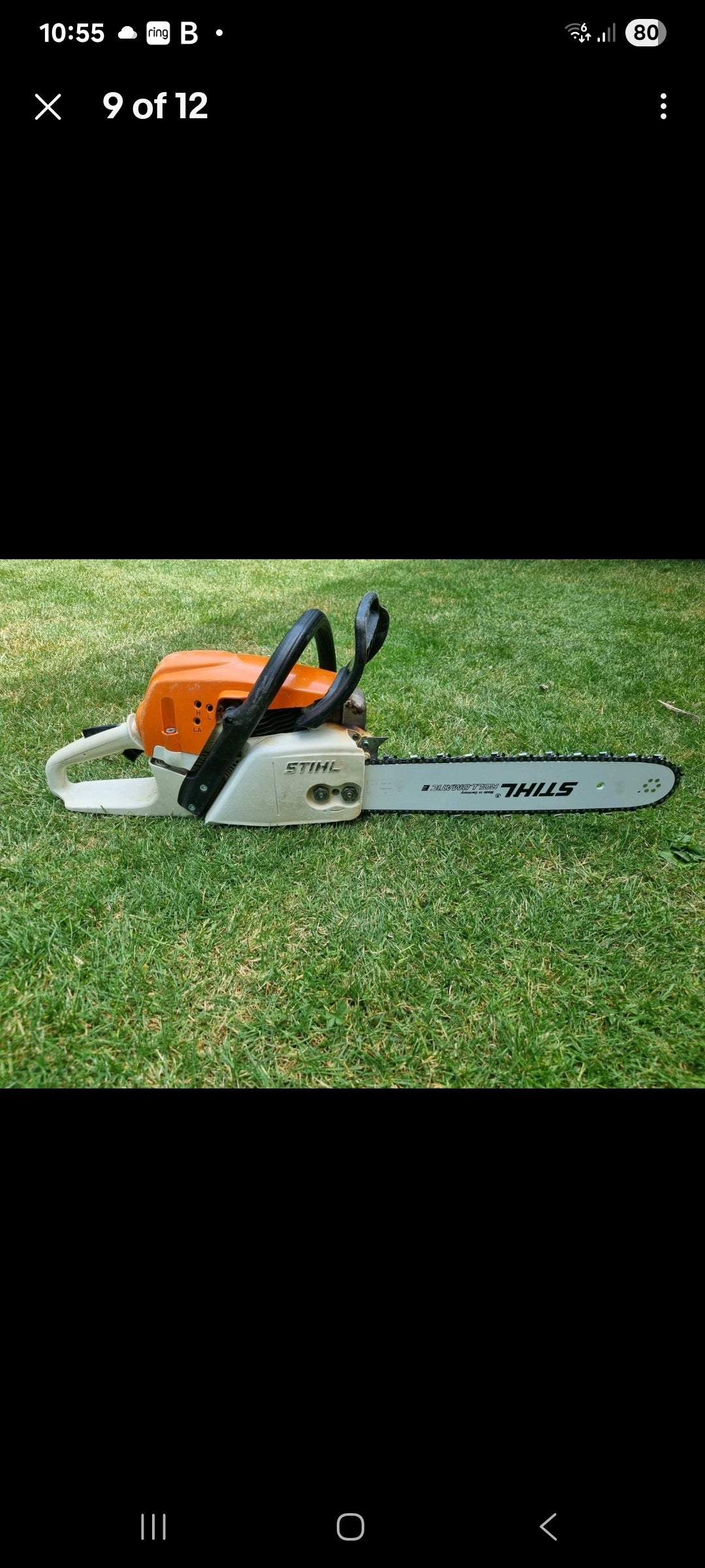 Stihl km94 Kombi set strimmer, pole saw, hedge cutter. Stihl ms291 chainsaw 16' bar. Stihl BR500 blowers