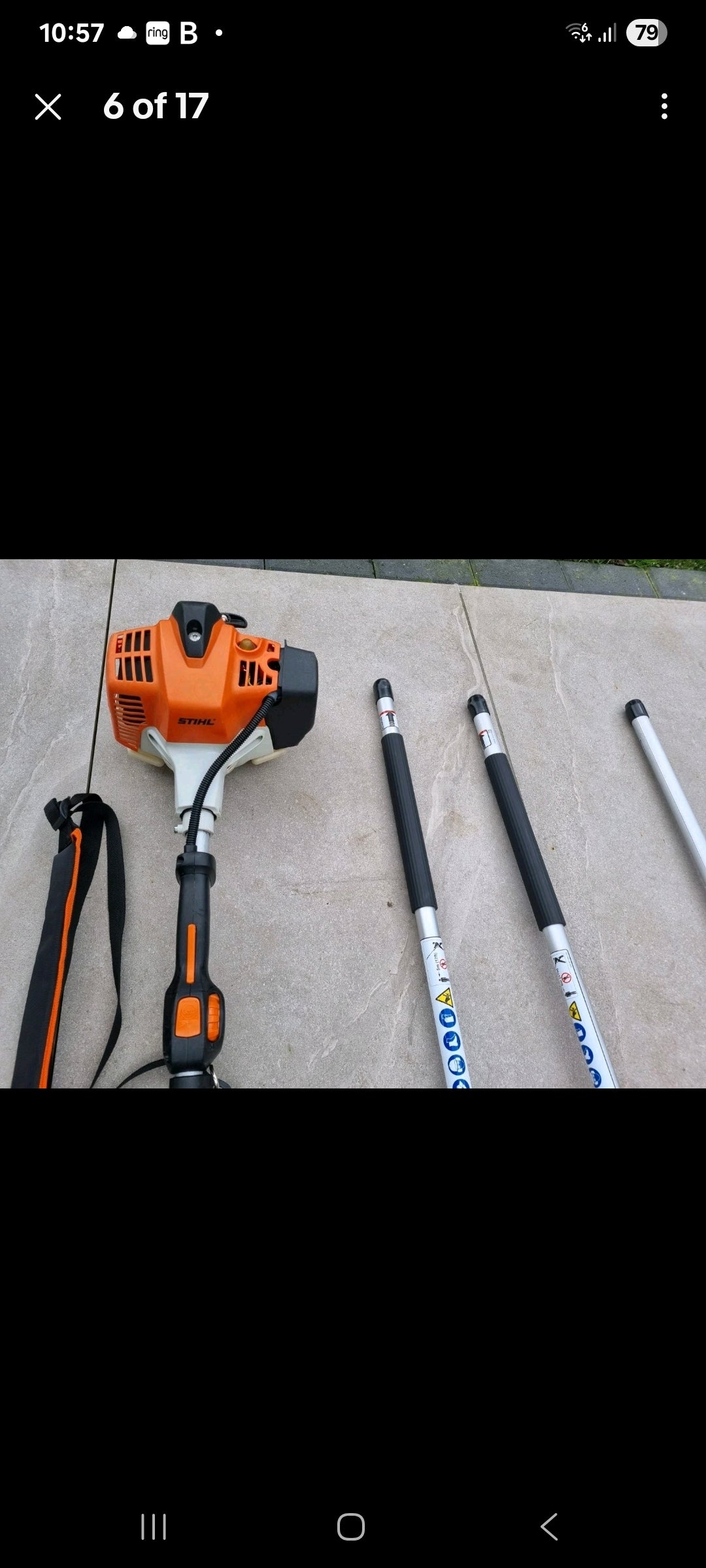 Stihl km94 Kombi set strimmer, pole saw, hedge cutter. Stihl ms291 chainsaw 16' bar. Stihl BR500 blowers