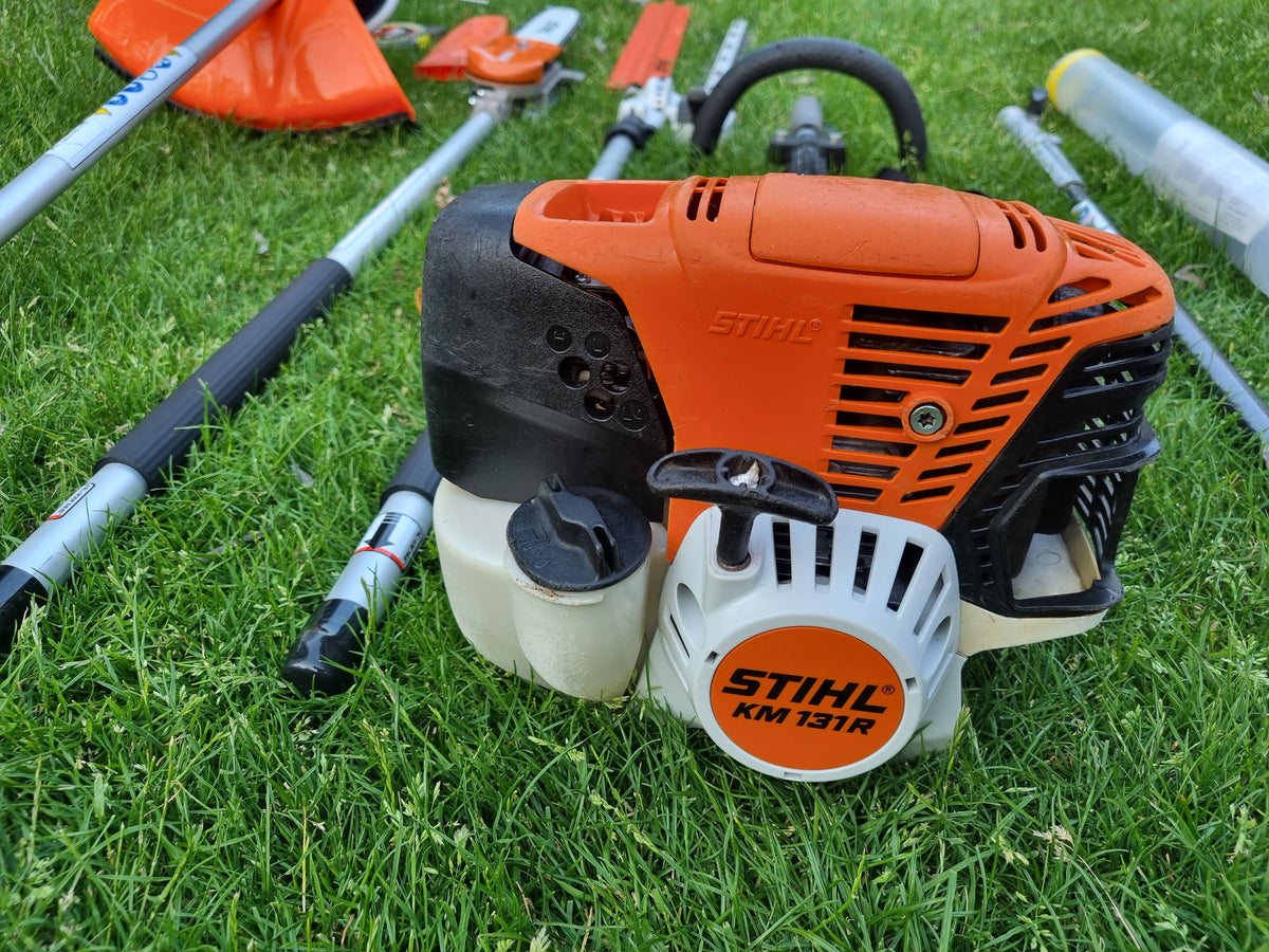 USED Stihl KM 131R professional combi set. strimmer, long reach hedge cutter pole saw
