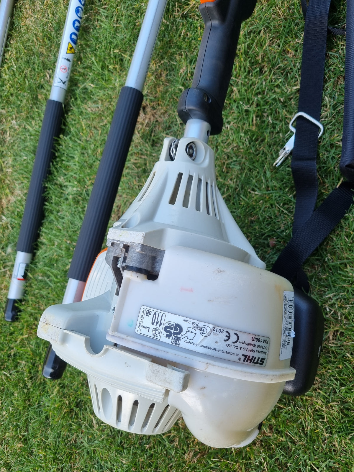 USED Stihl KM100R professional combi set. strimmer, long reach hedge cutter pole saw